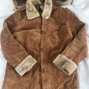 SOLD. Women’s Faux Fur and Suede Winter Coat